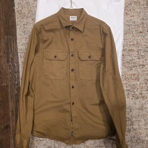 Todd Snyder Mens Large Utility Overshirt Tan/Brown